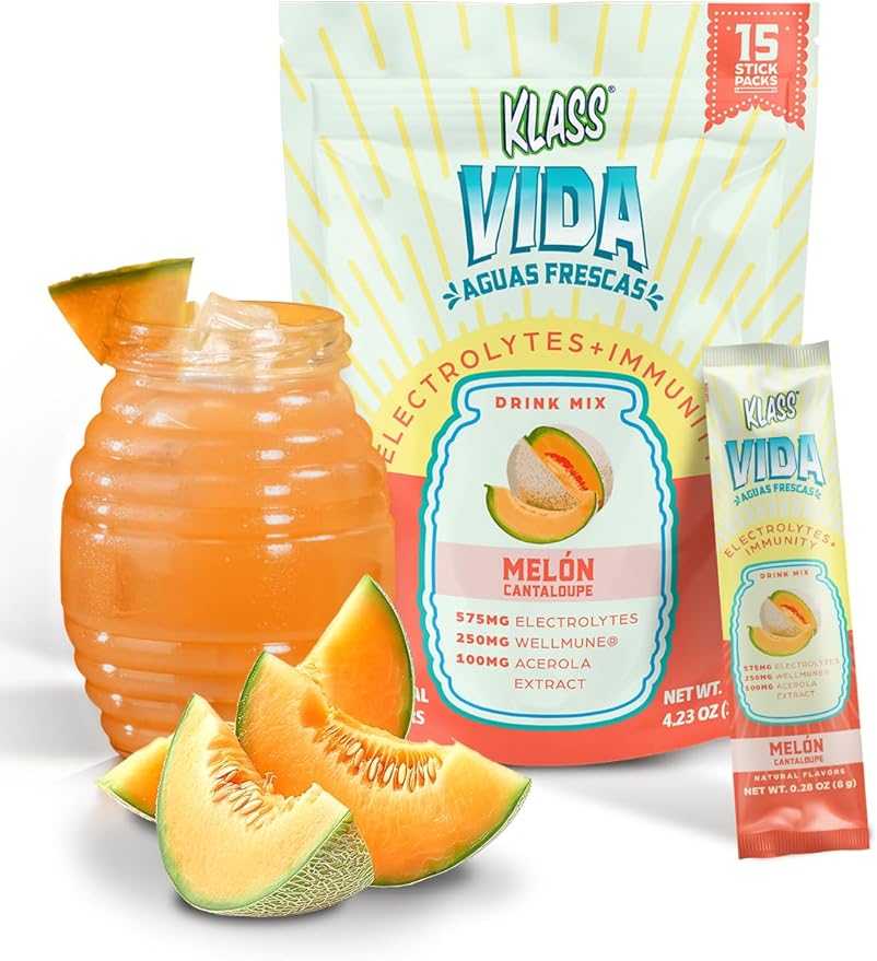 Hydration + Immunity Electrolyte Drink Mix ??Cantaloupe Agua Fresca Flavor | Sugar-Free Powder with