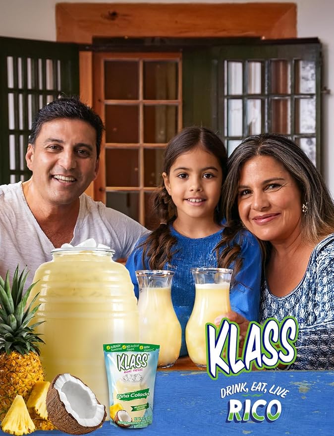 Klass Aguas Frescas |Pina Colada Drink Mix| Flavor From Natural Sources & No Artificial Flavor With
