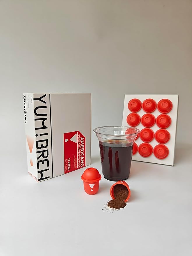 Yum!Brew Instant Americano Coffee – Freeze-Dried Arabica from Yunnan | 12 Single Servings | Bold &