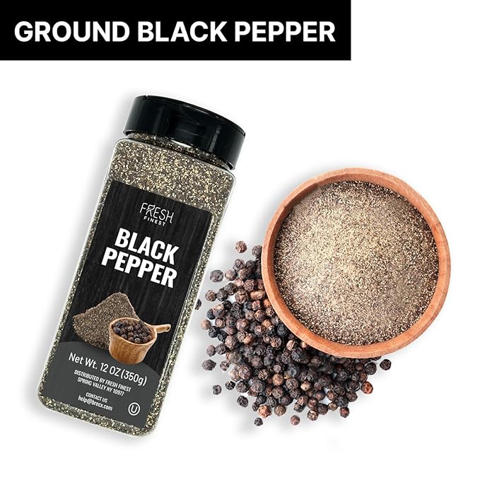 Fresh Finest Course Black Pepper ??12 oz 350G for Home and Commercial Cooking - Course Grind Black