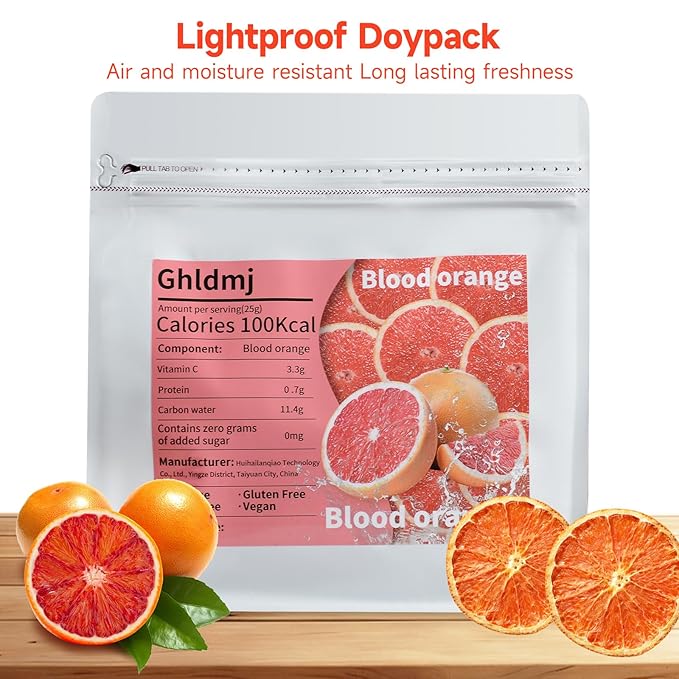 Dried Blood Orange Slices, 8.82oz/250g,Dehydrated Orange Slices For Cocktails,100% Natural Fruit No