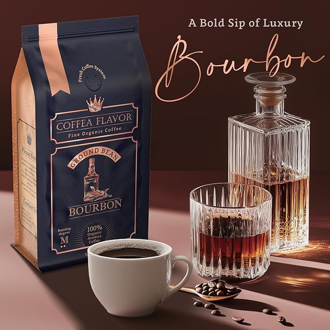 Flavored Ground Coffee ??Bourbon, 100% Arabica, Single Origin, Medium Roast, USDA Organic