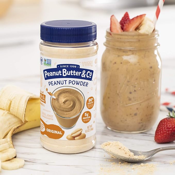 Peanut Butter & Co. Powdered Peanut Butter, Non-GMO, Gluten Free, Vegan, Original, 6.5 Ounce Jars
