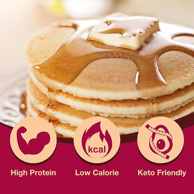ProtiDIET Naturally Flavored Protein Pancake Mix - Low Fat High Protein Snacks - Nutrient-Rich