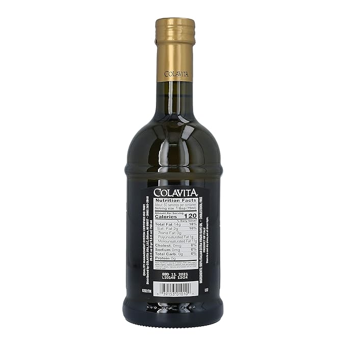 Colavita Premium Italian Extra Virgin Olive Oil, 25.5 Fl Oz (Pack of 2), Glass Bottles - Packaging