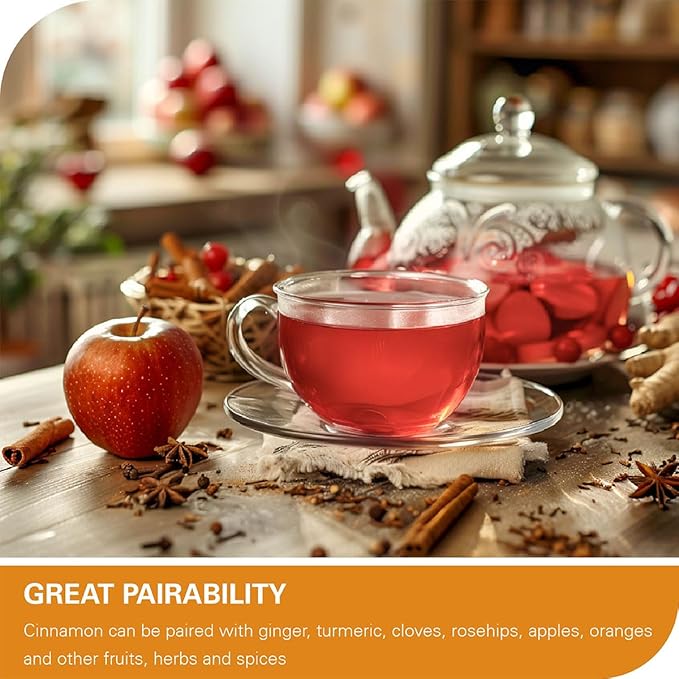 WT WEETEE Apple Cinnamon Herbal Tea Bags, 60 Count, Perfect Blend of Sweet Cinnamon, Tart Hibiscus