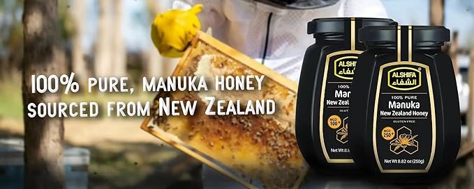 ALSHIFA Natural Honey 8.81oz (250g) | Pack of 3 | Raw & Pure Honey Unpasteurized | 100% Pure