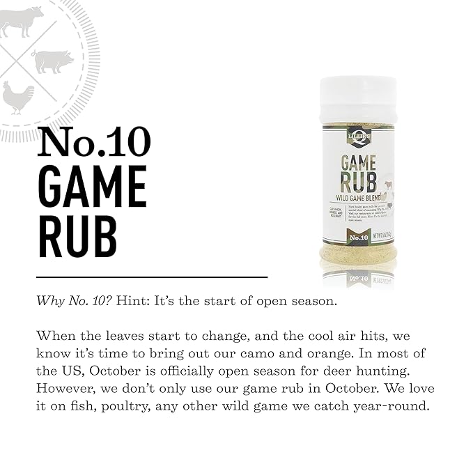 Lillie?™s Q - Game Rub for Wild Meat, Cardamom & Rosemary Seasoning for Grilling, Flavorful Rub