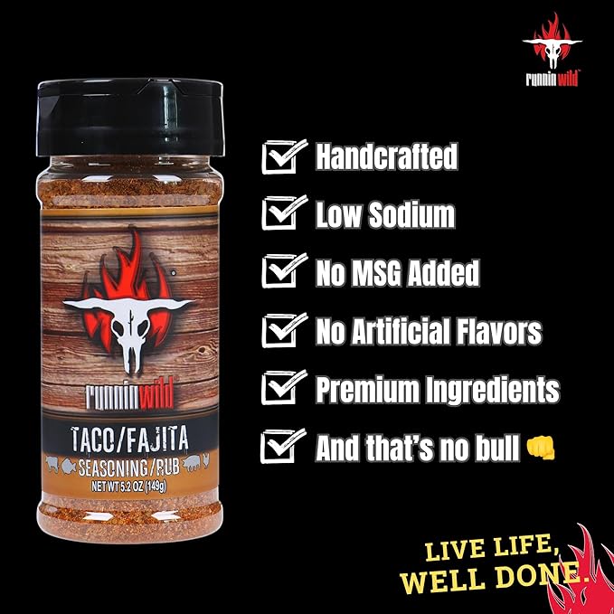 Gourmet Taco Seasoning Mix | Fajita Seasoning | Low Sodium | Mexican Seasoning Blend for Tacos