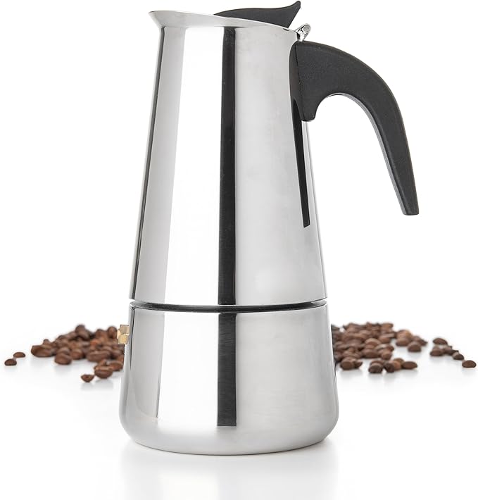 Mixpresso 9 Cup Greca Stovetop Espresso Pot 450ml/15oz, Moka Pot with Coffee Percolator Design