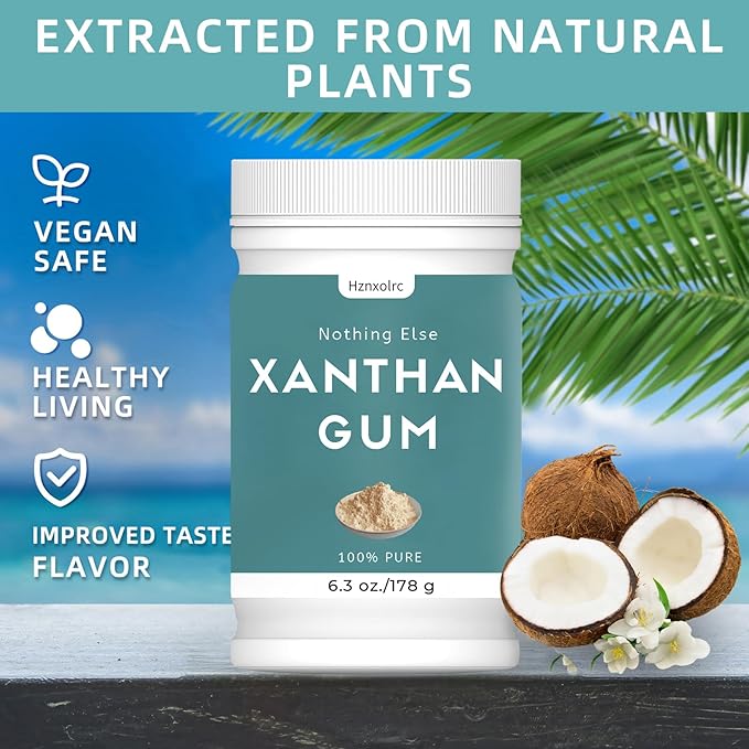 6.3 oz Food Grade Xanthan Gum Powder, Pure Xanthan Gum for Baking Gluten Free, Xanthan Gum