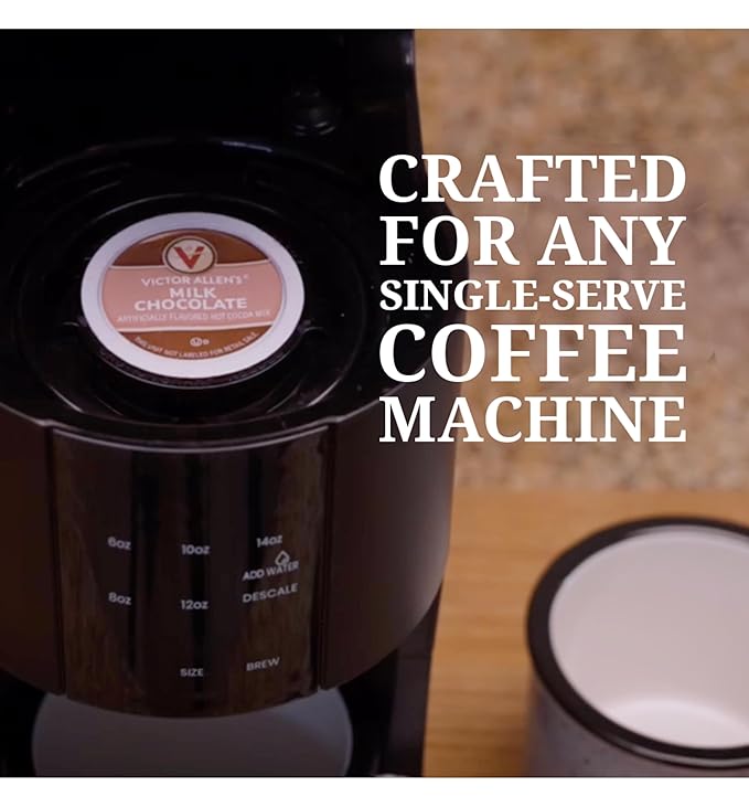 Victor Allen's Coffee Milk Chocolate Hot Cocoa SSC, 42 Count, Single Serve K-Cup Pods for Keurig