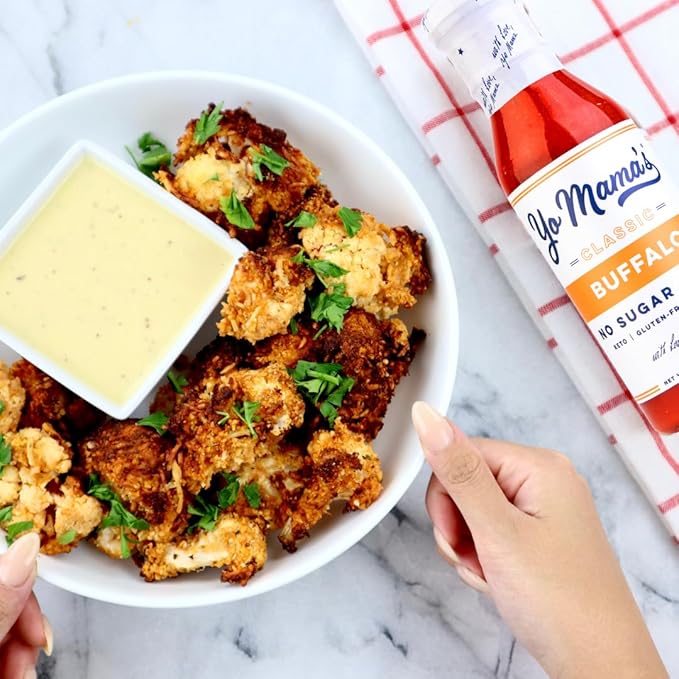 Yo Mama???Foods Keto Buffalo Dipping, Marinade & Wing Sauce - Pack of (4) - Low-Zero Carb, No Sugar