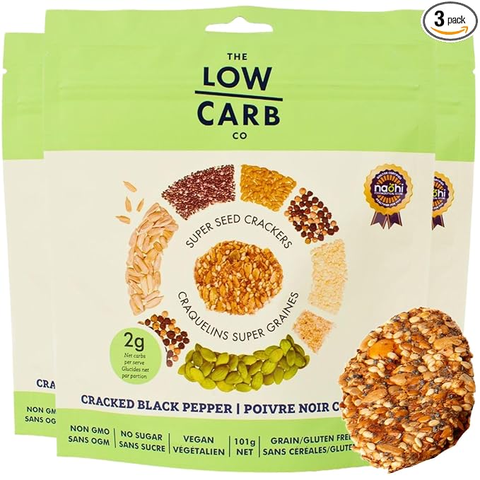 Super Seed Crackers, Gluten Free & Keto Friendly Healthy Snacks, Vegan, Zero Sugar, Paleo &