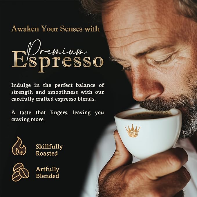Ground Espresso Coffee ??Organic, Single Origin, Medium Roast, Bold & Smooth ??100% Arabica