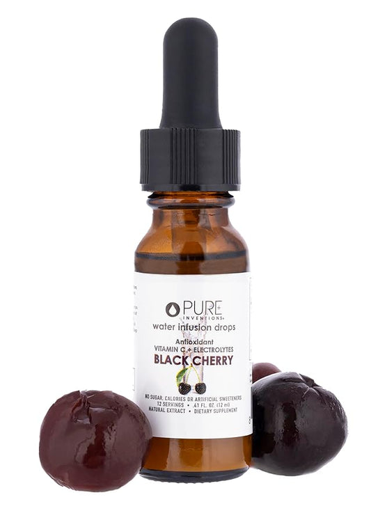Pure Inventions - Black Cherry Water Infusion Drops - Antioxidants, Vitamin C & Electrolytes