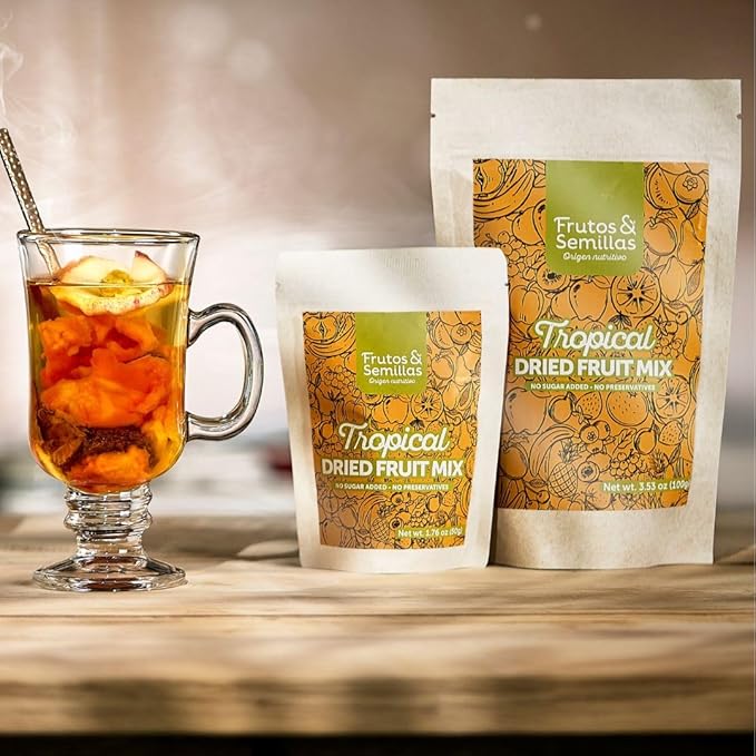 Frutos & Semillas Tropical Burst Dried Fruit Mix: Pineapple, Mango, Papaya, Strawberry & Banana