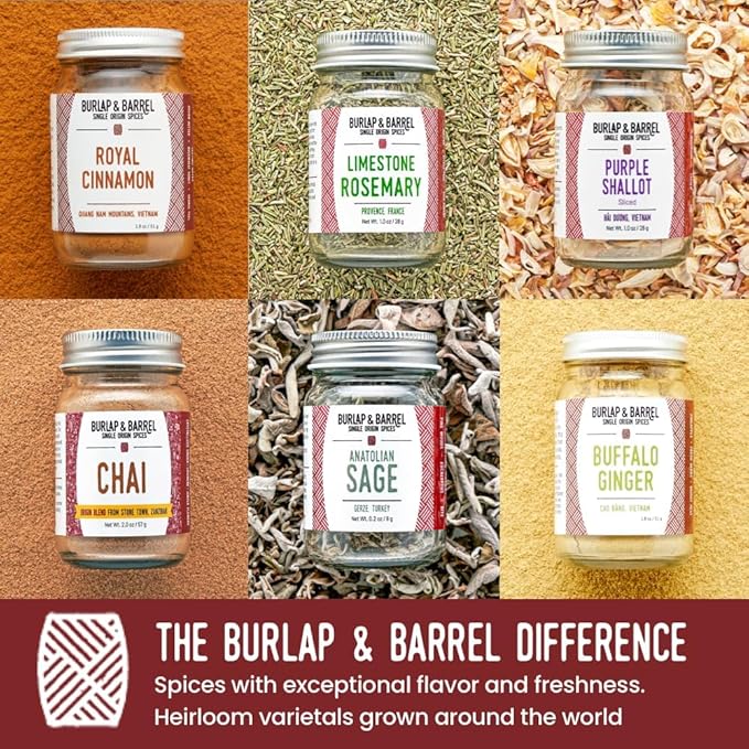 Burlap & Barrel Cooking & Baking 6-Pack Gift Set ??As Seen on Shark Tank! Gourmet Spices for Home