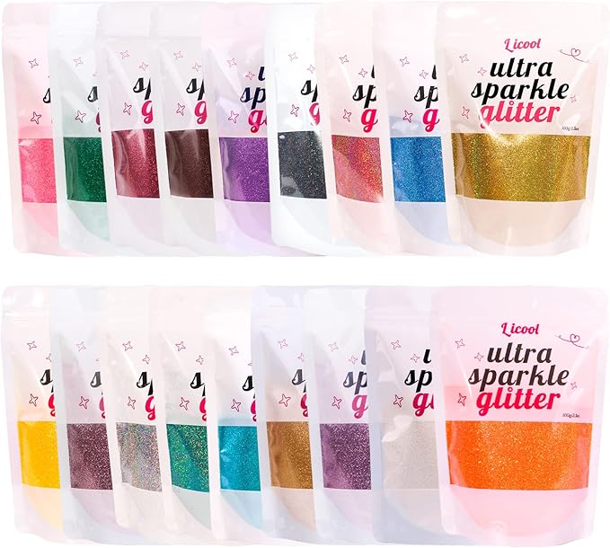 100g/3.5oz Pack Iridescent Rainbow Fine Glitter for DIY Craft, Epoxy Resin, Tumblers, Candle