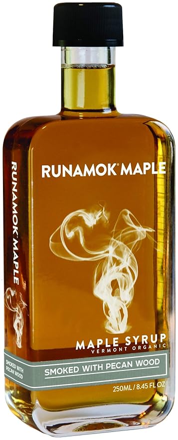 Runamok Pecan Wood Smoked Maple Syrup Organic - Authentic & Real Vermont Maple Syrup | Pure Strong