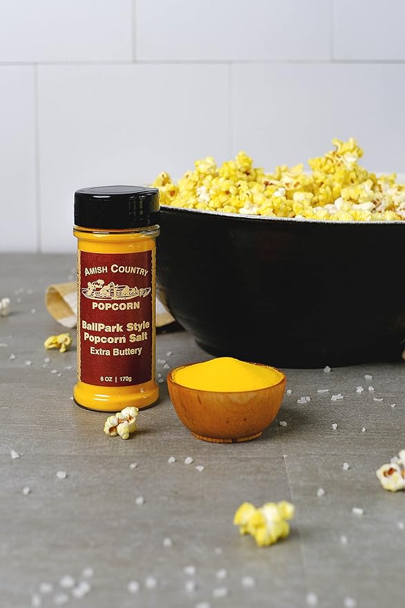 Amish Country Popcorn | Seasoning Variety Pack | BallPark Style Buttersalt - 5.5 oz and White
