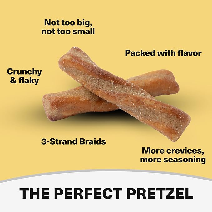 Wicked Twists Honey Mustard Seasoned Pretzels Twists 5.5 oz (3 Pack) Snack Pretzel Sticks Rods