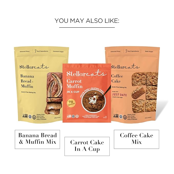 Stellar Eats Grain-Free Carrot Cake & Muffin Baking Mix | Gluten-Free, Dairy-Free, Plant-Based
