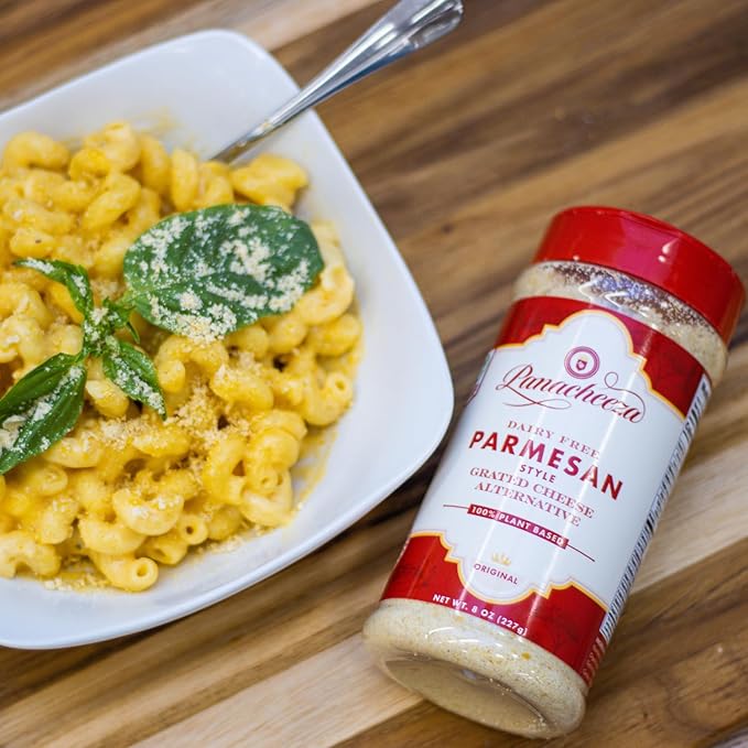 Panacheeza Plant Based Grated Parmesan Style Original - Vegan, with Bold Flavor for Pastas, Pizzas