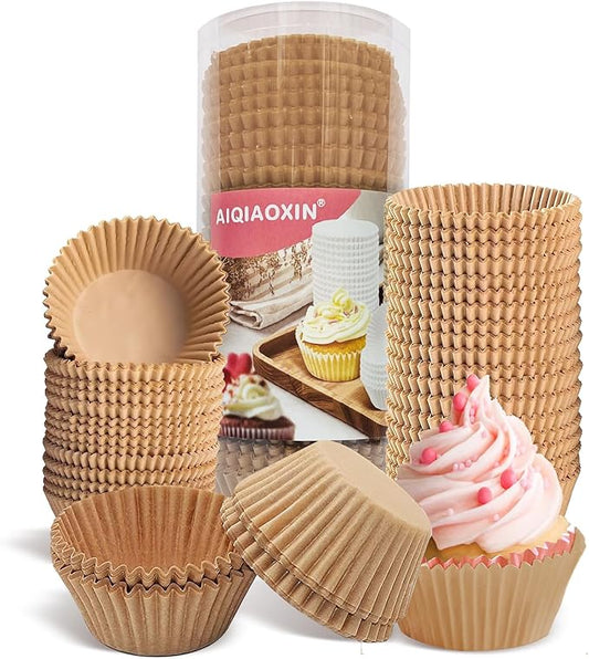 500pcs Standard Natural cupcake liners for baking,food grade cupcake wrappers,non-stick