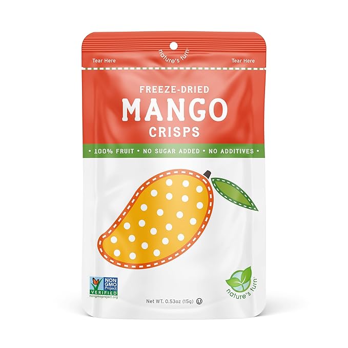 Nature’s Turn Freeze-Dried Mango Crisps – Healthy, Gluten-Free, Crispy & Delicious, Plant-Based