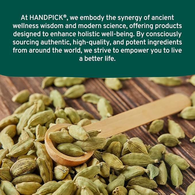 HANDPICK Green Cardamom Pods (57g / 2oz) Large size Green Elaichi | Pure, Non-GMO, Gluten Free |