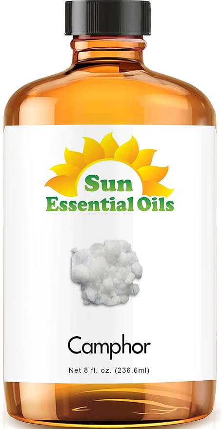 Sun Essential Oils ??8 oz Camphor Essential Oil with Dropper for Diffuser, Skin, Aromatherapy