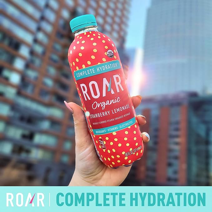 ROAR Complete Hydration Organic - Electrolyte Drinks Loaded with Vitamins C, B5, B12 - Non-GMO