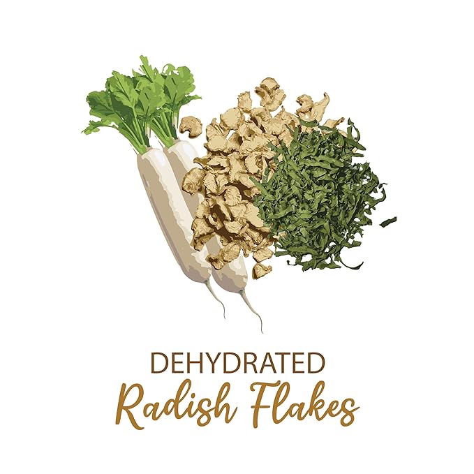 SHROOTS Dehydrated Radish Flakes Pure Vegetarian Gluten-Free No Added Salt Easy Cooking Machine