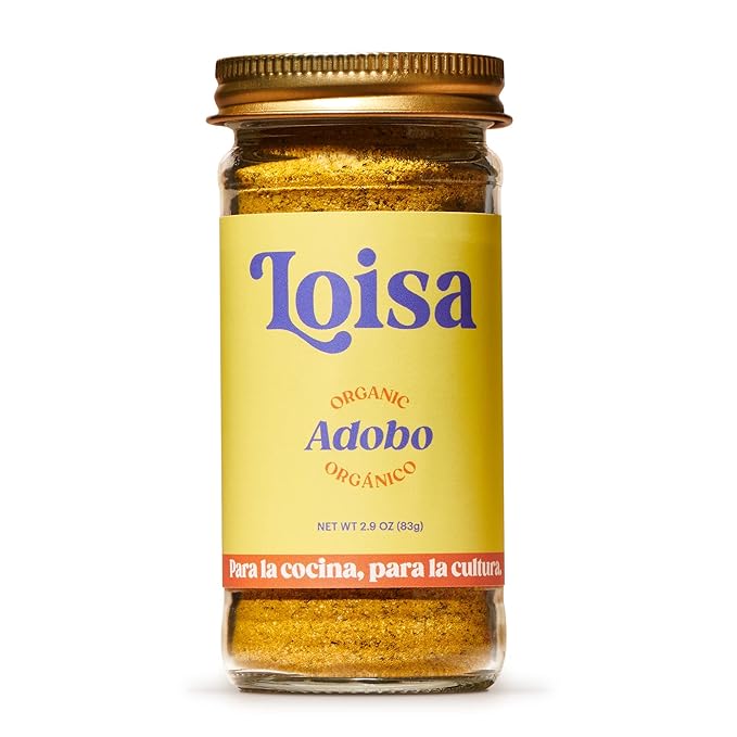 Loisa Adobo Seasoning, USDA Organic, Non-GMO, No-MSG, No Preservatives, No Artificial Coloring, No