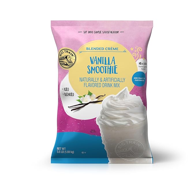 Big Train Vanilla Smoothie Blended Cr챔me Beverage Mix, 3.5 Pound (Pack of 1)