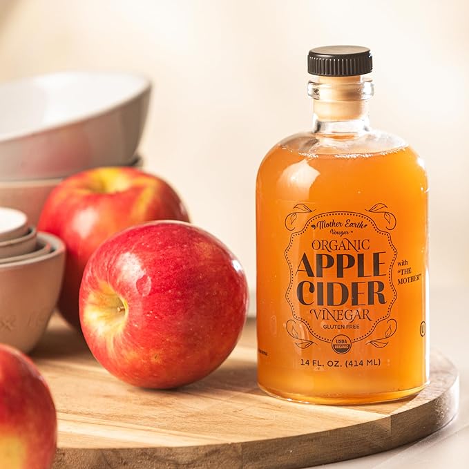 Mother Earth, Organic Apple Cider Vinegar with The Mother, Fresh Pressed Organic Apples, OACV, ACV