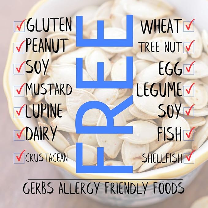 Jumbo Raw Pumpkin Seeds in Shell by Gerbs - 2 LBS - Top 11 Food Allergen Free & Non GMO - Vegan &