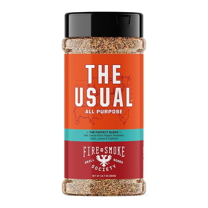 Fire & Smoke Society The Usual All Purpose BBQ Seasoning | BBQ Rubs for Smoking and Grilling |