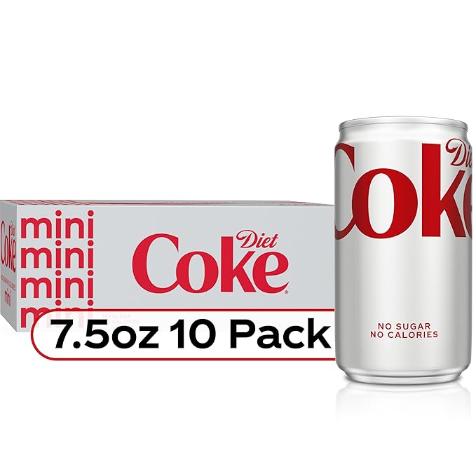 Diet Coke Mini-Can 7.5oz, 10 Pack (Package May Vary)