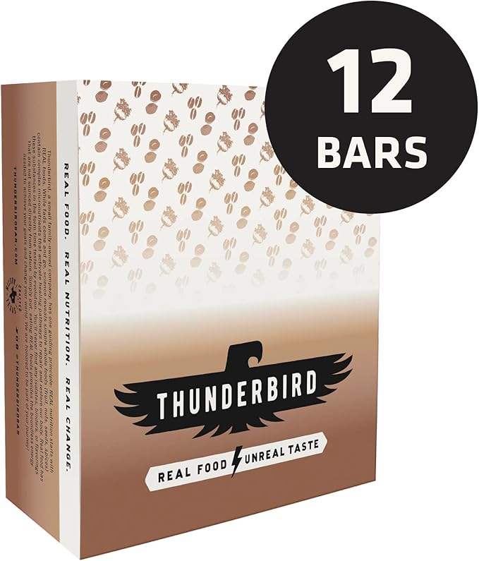 Thunderbird Bars Energy Snack, Gluten-Free with Protein, Healthy Real Food, Vegan Paleo Non-GMO, No