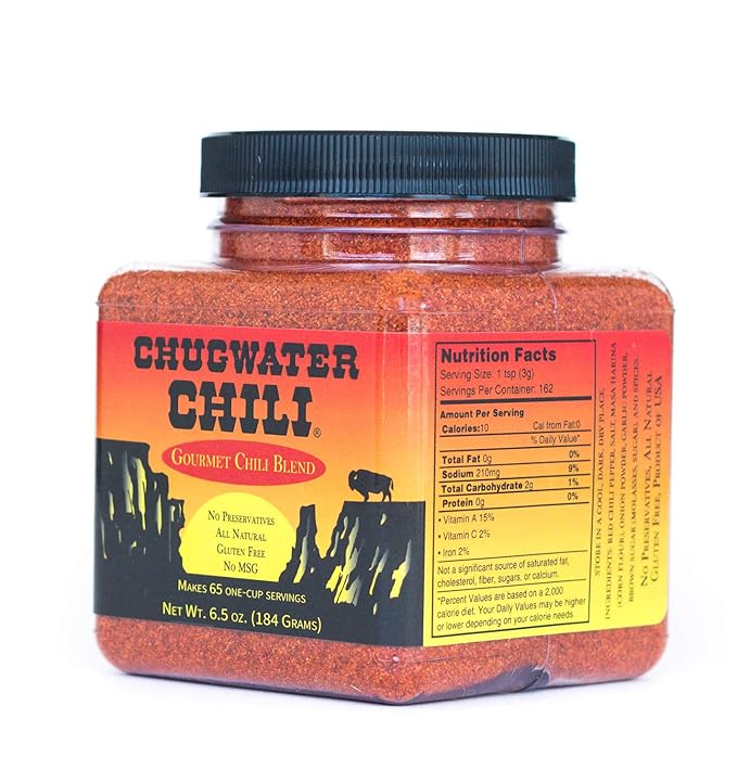 Chugwater Chili | Gourmet Chili Seasoning Mix & Taco Seasoning | 6.5oz Tub | Wyoming State