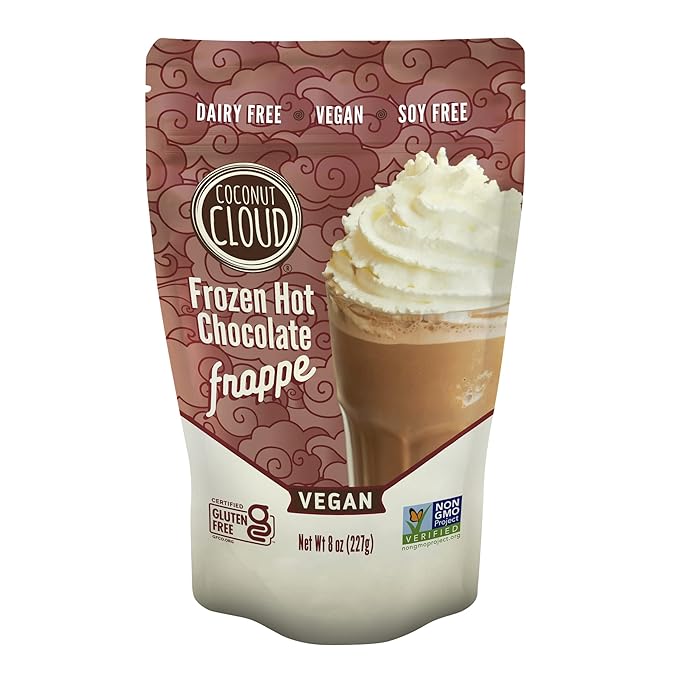 Coconut Cloud Frozen Hot Chocolate | Blended Instant Frappe Iced Cocoa | Add Nut Milk, Ice & Enjoy