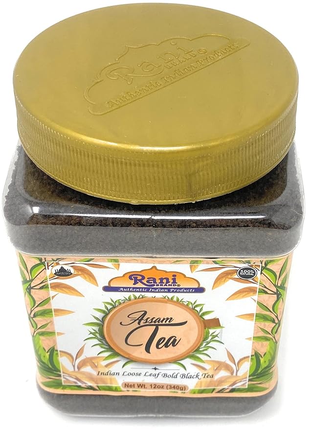 Rani Assam Tea (Indian Loose Leaf Bold Black Tea) 12oz (340g) PET Jar ~ All Natural | Vegan |