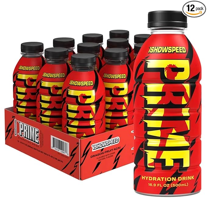 PRIME Hydration ISHOWSPEED, Sports Drinks, Electrolyte Enhanced for Ultimate Hydration, 250mg