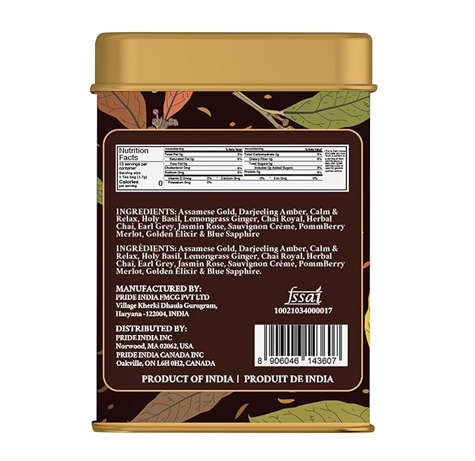 Pride Of India - Natural Majestic Medley (Variety Tea Enssemble) - 26 Tea Bags - 13 Assorted