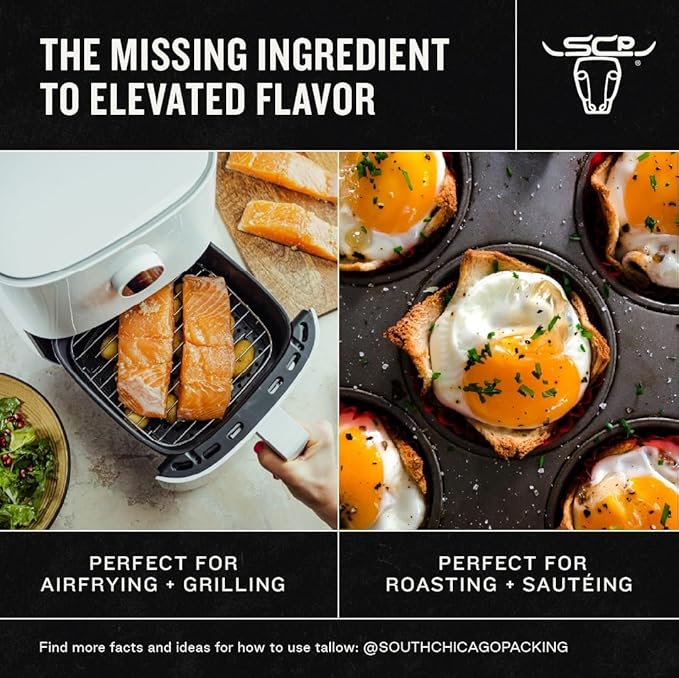 South Chicago Packing Wagyu Beef Tallow Spray, Umami-Rich, Flavorful, Perfect for Sauteing