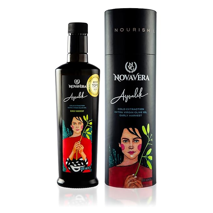 NVG NOVAVERA Ayvalik High Polyphenol Rich Olive Oill, Delicate & Fruity With Fresh Notes of Green