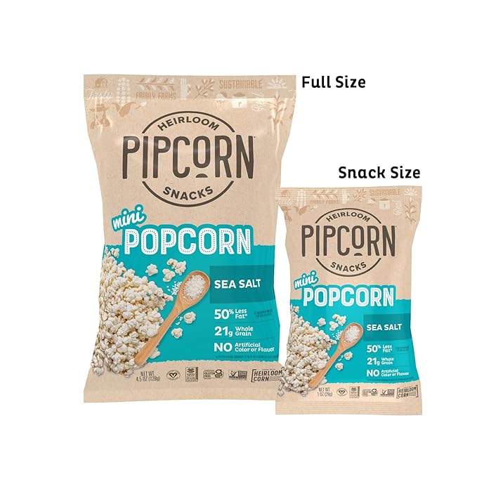 Heirloom Snack Variety Pack by Pipcorn - 1oz 24pk - with Cheese Balls and Mini Popcorn, Healthy