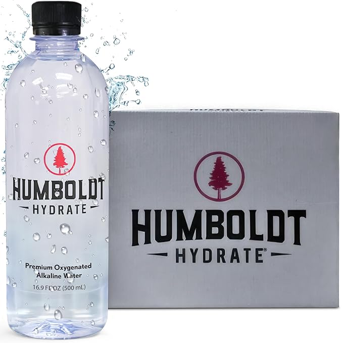 Humboldt Hydrate Bottled Alkaline Water - Infused with Electrolytes ??Ionized Case of Water 99.9%